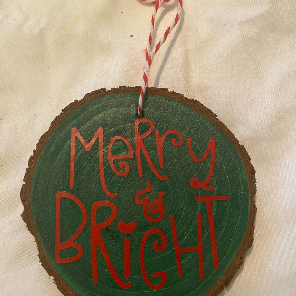 Festive Green and Red Holiday Ornament